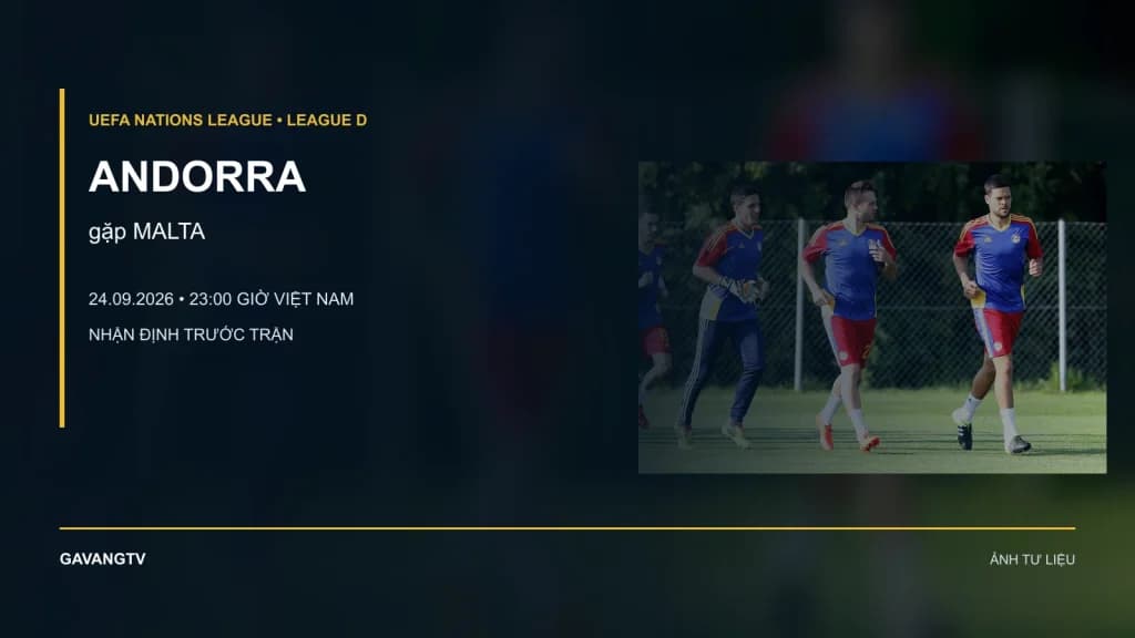Ảnh tư liệu đội tuyển Andorra trong buổi khởi động