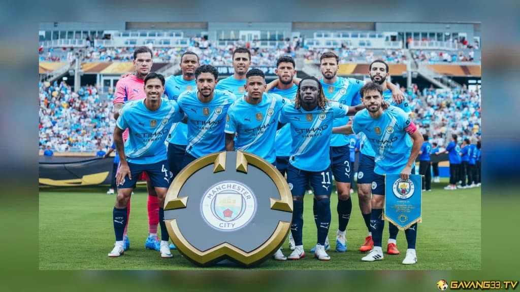đội hình Manchester City trước một trận đấu trong ảnh tư liệu trước trận
