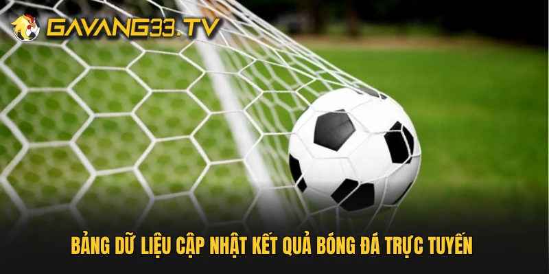 Bảng dữ liệu cập nhật kết quả bóng đá trực tuyến